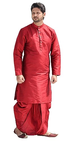 Image of Om Shubh Mangalam Men's Silk Ethnic Wear Dhoti Kurta Set For Wedding