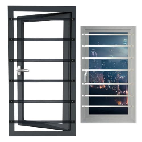 Tiras protectoras de ventanas diy blanco con tubo de aluminio desmontable 2