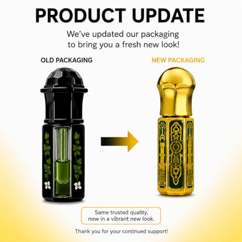 Image of SOLAVEA Green Oud Attar Perfume Oil for Men & Women | Premium Arabic Fragrance | Alcohol Free Long Lasting Concentrated Attar | Luxury Roll On Perfume with Oud, Rose & Musk Notes | Travel Friendly Perfume Oil 3ml PACK OF 2