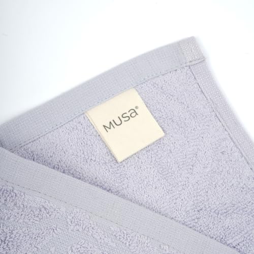 Image of MUSA Banana Face Towels | 400 GSM Terry Face Towel Set of 4 with Free Bag | Super Soft & Ultra Absorbent Towels for Facewash | Face Towel for Women, Men (Misty Lilac)