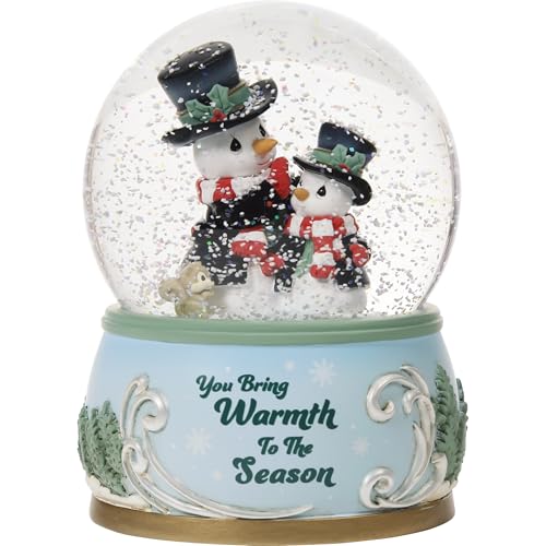 Precious Moments Annual Snow Globe 2024 | Musical Snowman Resin/Glass Snow Globe | Christmas Decor & Gifts