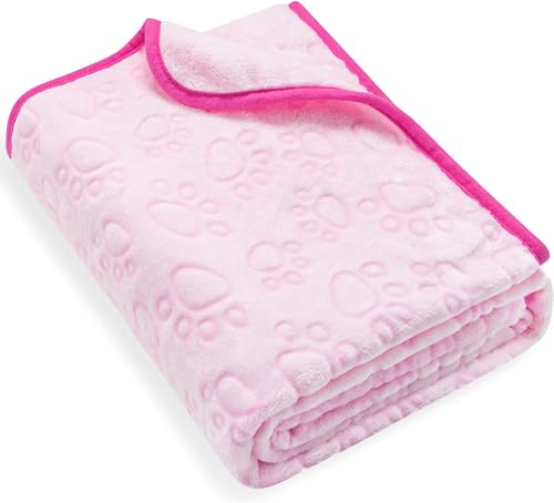 KolorFish Premium Soft Dog Blanket with Cute Paw Print, Cat Blanket Puppy Pads Supplies Dog Products Stuff Essentials (XS – 40 x 60 cm) Pink KolorFish Premium Soft Dog Blanket with Cute Paw Print, Cat Blanket Puppy Pads Supplies Dog Products Stuff Essentials (XS – 40 x 60 cm) Pink