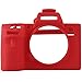 STSEETOP Camera Case Compatible with Sony A7III A7RIII Sony ILCE-7RIII A73 A7R3 - Protective Silicone DSLR Skin Cover, Detachable Cage, Shockproof, Dustproof(Red)