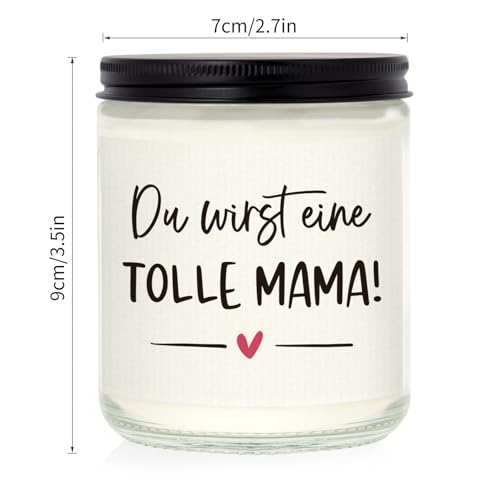 Muttertagsgeschenke für Mamas, Werdende Mama Geschenk, Duftkerze Geschenke für Schwangere, DU WIRST EINE TOLLE MAMA, Geschenke für Werdende Mutter