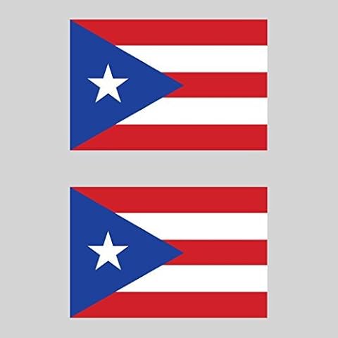 KW Vinyl Two Pack Puerto Rican Flag Sticker Decal pr rico Made in USA Cover