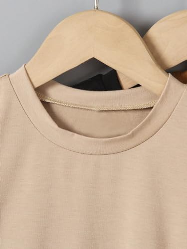 SOLY HUX Toddler Boy's Round Neck Tee 3 Piece Solid Short Sleeve T Shirts Summer Tops3