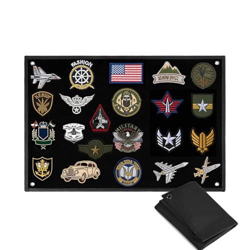 INTOMYTH Tactical Board Patch Organizer Holder Display Morale Patch Hanging Wall Panel Display Holder for Military Army Combat Uniform Morale Emblem Hook (S: 24 x 18 inch)