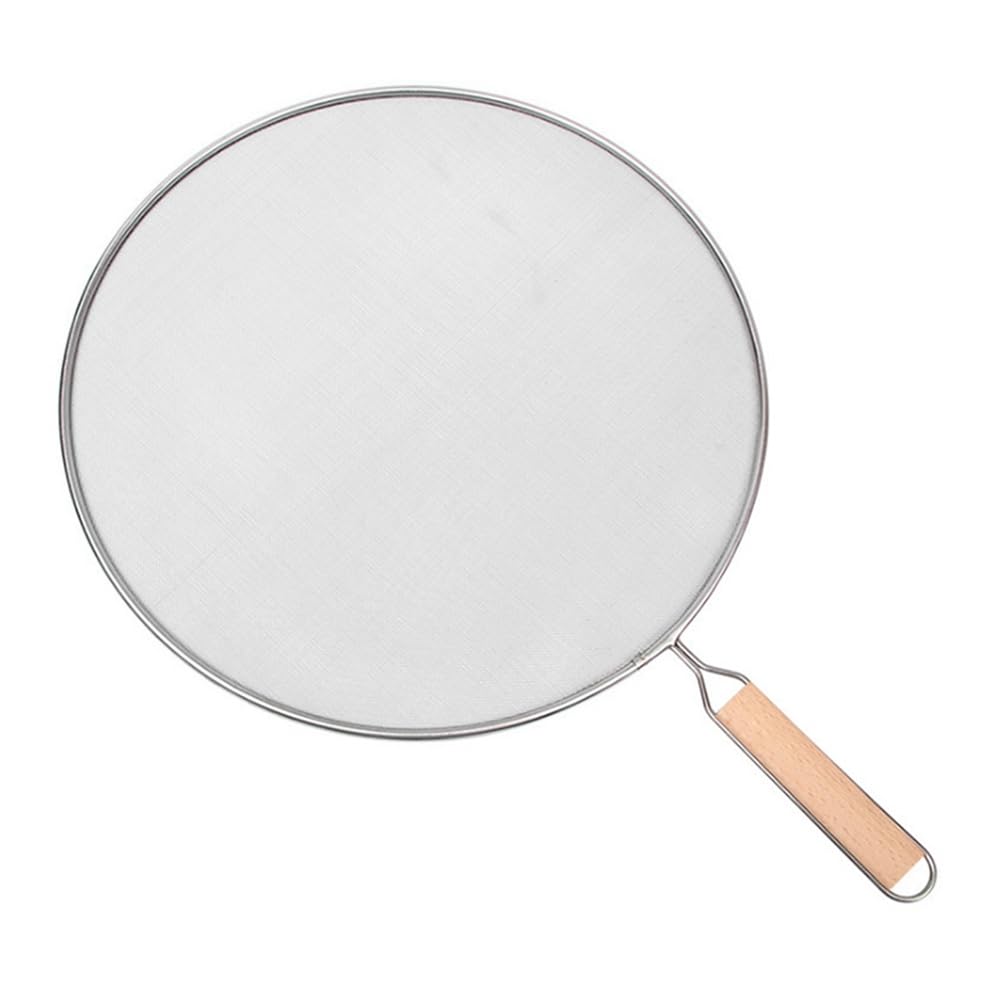 CTRLZS Cooking Frying Stainless Steel Anti Splatter Guard Oil Net Grease Splatter Screen Pan Mesh Guard Splash Cover 25cm