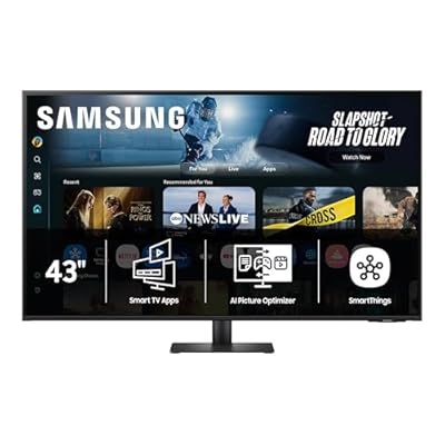Samsung 43” Smart Monitor M7 (M70F) 4K UHD Display, Samsung Vision AI, Smart TV Apps, Gaming Hub, USB-C, HDMI and USB-A, Black, LS43FM702UNXZA, 2025