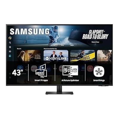Samsung 43” Smart Monitor M7 (M70F) 4K UHD Display, Samsung Vision AI, Smart TV Apps, Gaming Hub, USB-C, HDMI and USB-A, Black, LS43FM702UNXZA, 2025