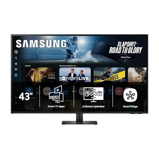 Samsung 43” Smart Monitor M7 (M70F) 4K UHD Display, Samsung Vision AI, Smart TV Apps, Gaming Hub, USB-C, HDMI and USB-A, Black, LS43FM702UNXZA, 2025