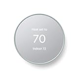 Google Nest Thermostat - Smart Thermostat for Home - Programmable Wifi Thermostat - Fog