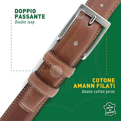 Leather belt for men classic, elegant, handmade and made in Italy4