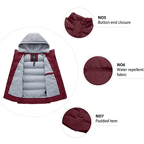 wantdo Women's Quilted Puffer Vest Thicken Warm Winter Coat with Removable Hood3