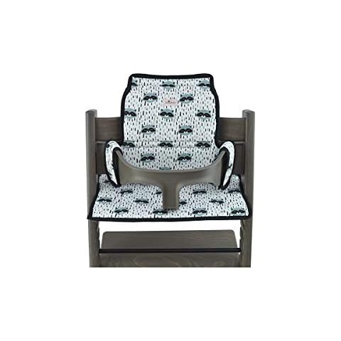 JYOKO Kids Cushion Made Cotton 100% Compatible with Stokke Tripp Trapp high Chair (Raccoon) Cover