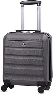 Aerolite 45x36x20 easyJet Maximum Size Hard Shell Carry On Hand Cabin Luggage Underseat Flight Bag Suitcase 45x36x20 with 4 Wheels (Charcoal)