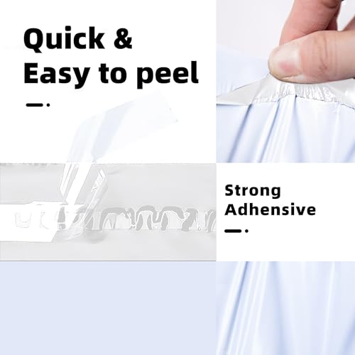 Image of POLYSELLS 100 pcs 19x24 Inches White x Silver Poly Mailers Shipping Envelopes, Strong Adhesive Sealing, Waterproof, and Tear-resistant Postal Mailing Bags for Clothing, Books, and Accessories