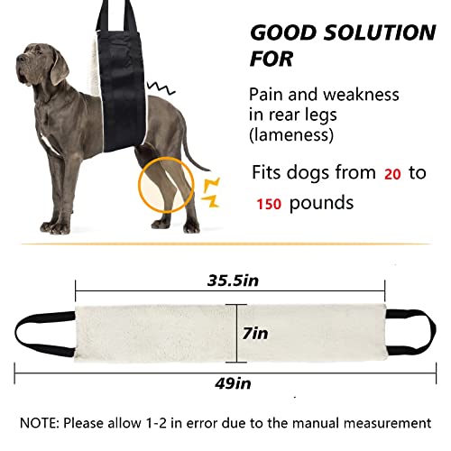 20-150Lb Dog Sling For Large Dogs Hind Leg Support,Hevy Duty Dog Lift Harness For Large Dogs,Dog Hip Harness Large Breed,Dog Support Sling,Dog Lifter To Help Lift Rear For Senior/Injured/Old Dog #TOP2