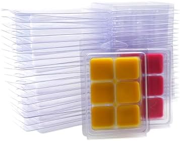 25 Wax Melt Forms Quadrat - Klare Plastik Formen Für Duftwachs