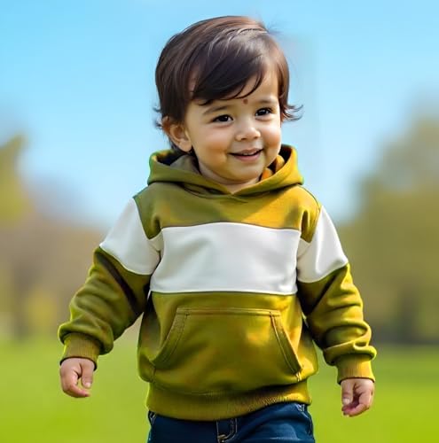 Image of LOFN Stylish Kids Hooded Sweatshirt (KDSW54-34-LMWH.1)