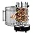QUGURLID Electric Vertical Rotisserie,Smokeless Rotating Rotisserie Grill,Barbecue Grill w/Timer,BBQ Automatic Rotating for Kebabs,w/8 Grill Fork