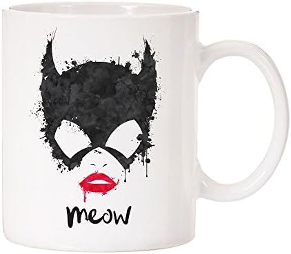 Cat Woman Inspired "Meow" 11oz Ceramic Coffee Mug