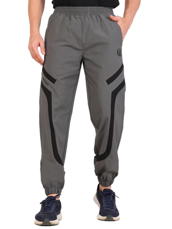 Cruisin Men’s Joggers Track Pants | Slim Tapered Fit Polyester Bottomwear | Lightweight Athletic and Casual Wear | Elastic Waist, Comfortable Daily Sports Pants-picture-58