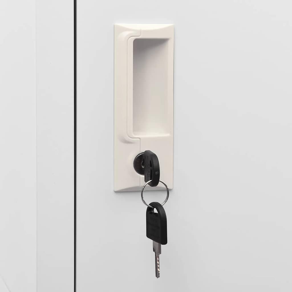 vidaXL Armoire à Casiers avec 3 Compartiments Armoire de Rangement Meuble de Rangement Vestiaire Sportif Entreprise Intérieur 38x45x180 cm