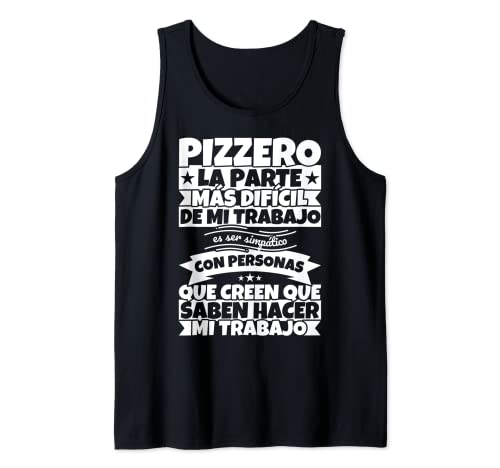 pizzero divertido la parte Camiseta sin Mangas