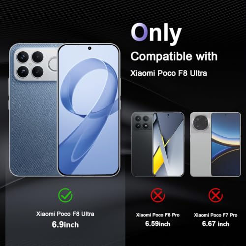 Image of Case for Xiaomi Poco F8 Ultra, Military Grade Drop Protection Phone Case, Yellowing Resistant, Anti-Scratch Hard PC Back, Shockproof Hard Ultra-Thin Protective Cover, Clear