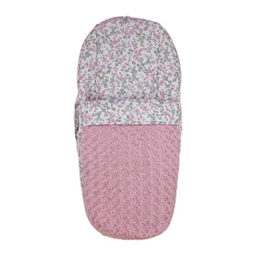 Saco Silla de Paseo Universal Rosy Fuentes- Saco Carrito Bebé - Funda de silla de paseo - Equipado para ser Ajustado perfectamente 0-rosa empolvado