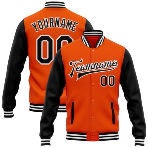 Custom Jacket for Men Women,38 Color Custom Jacket with Your Team Name,Personalized Varsity Jacket Baseball Varsity Jacket4