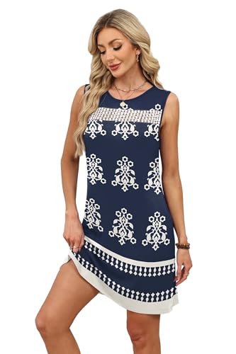 Image of WIHOLL Summer Dresses for Women 2026 Beach Vacation Spring Fashion Clothing Lace Mini Tank Dress with Pockets