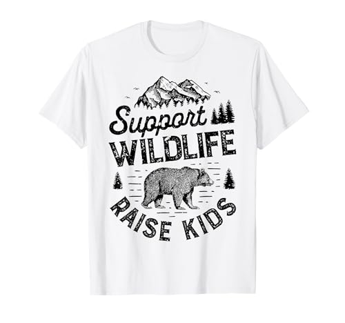 Support Wildlife Raise Kids Boys Shirt Mom Dad Mother Parent T-Shirt