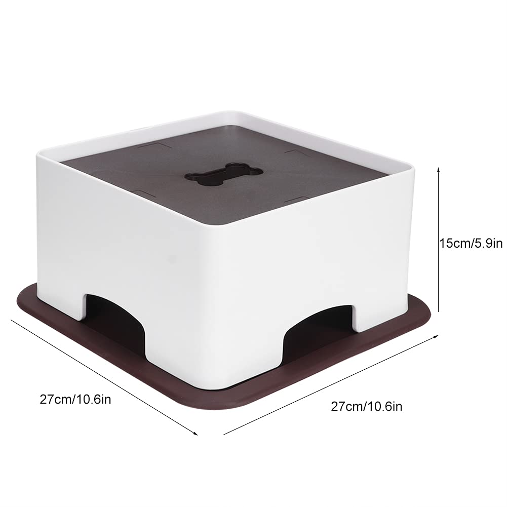 Mesa de alimentación para Mascotas, plástico Ajustable, Elevado, Soporte para Cuenco de Agua y Comida, Almohadilla Antideslizante, dispensador de alimentador, Accesorio, Hora de (Grande)