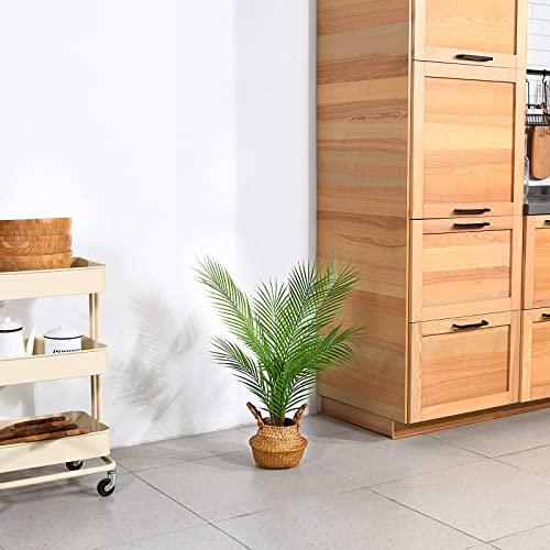 Kazeila Artificial Palm Tree, 30'' Fake Potted Paradise Palm Plant With Handmade Seagrass Basket, Plastic Greenery Faux Tree Home Décor For Indoor Porch Balcony Bedroom Bathroom Coffee #TOP5