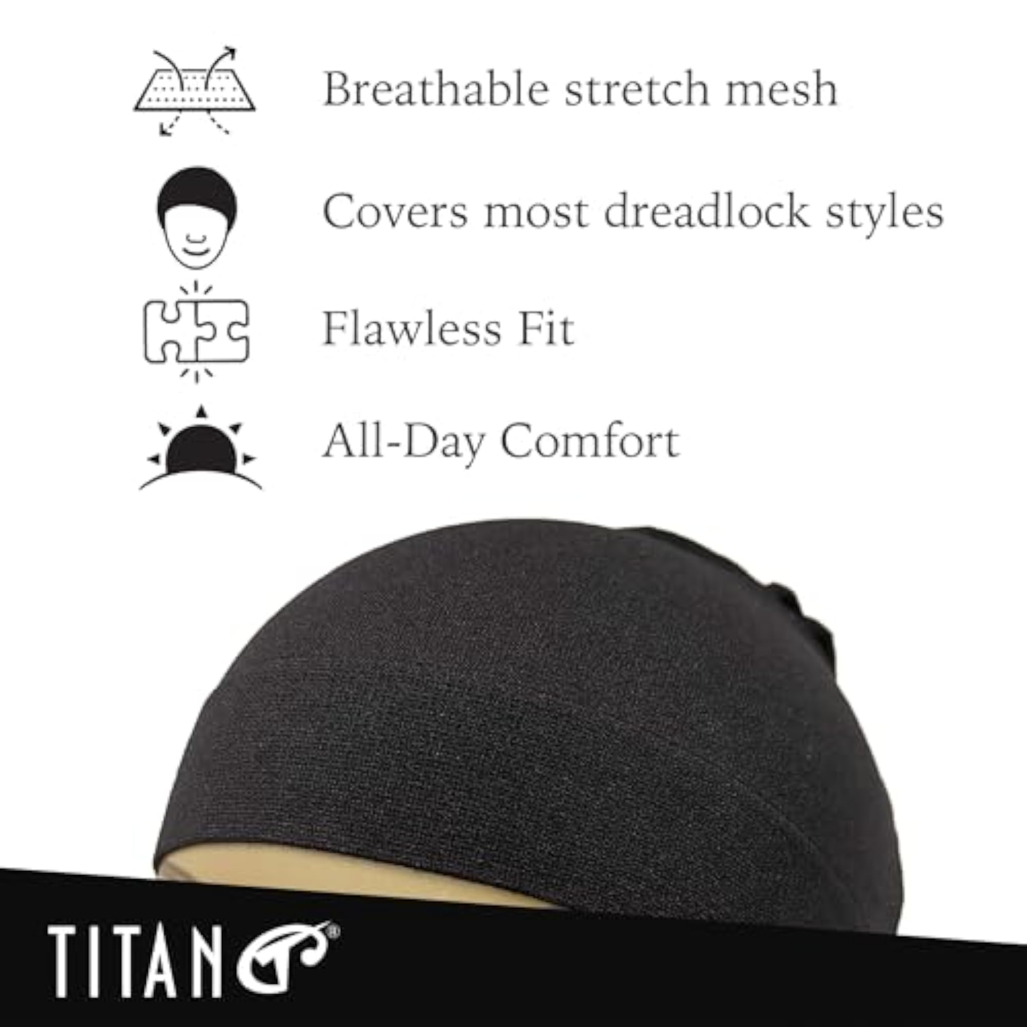 Classic Dreadlock Stocking Cap in Black