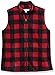 Amazon Essentials Women's Classic-Fit Sleeveless Polar Soft Fleece Vest (Available in Plus Size), Black Red Buffalo Plaid, Small