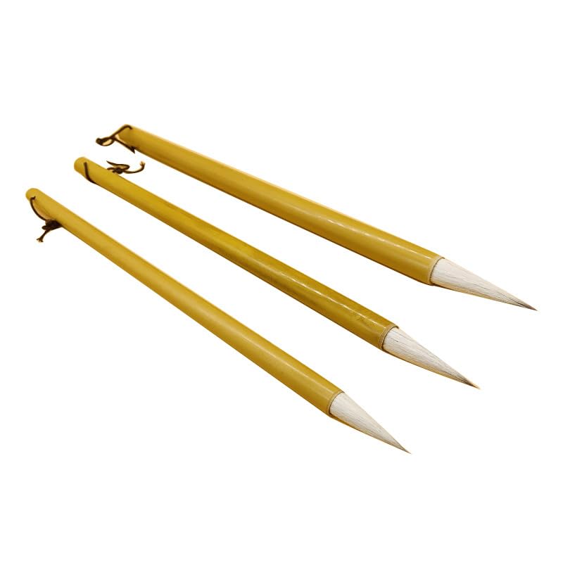 Namzi Chinese Calligraphy Brush Set Writing Drawing Ink Brushes, Japanese Kanji Brush Pen for Professional Beginner Large Medium Small 3 Pcs/Set