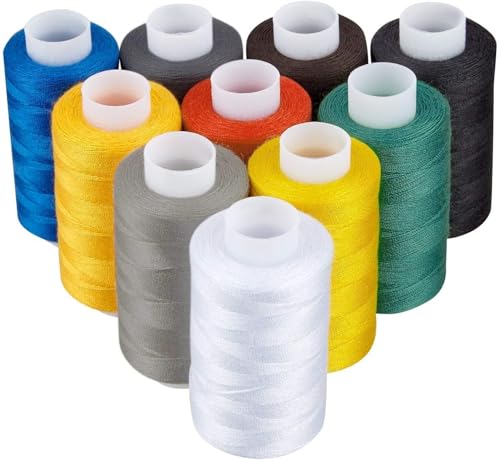 Hilo para máquinas de coser 19 KAGEN Set 10 Filati en 100% Poliestere de calidad, Colori Assortiti,...