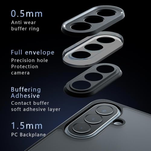 Image of Matte PC + TPU Back Cover Case for Samsung Galaxy A27 5G,Air Bag Protection, Anti-Fingerprint, Micro Arc Edge, Never Turns Yellow, Camera Lens Guard, Black
