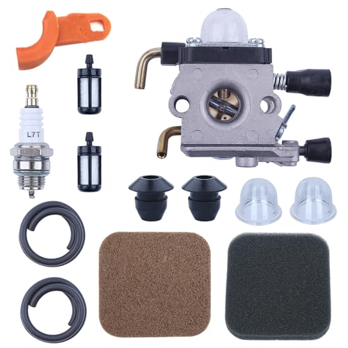 Vergaser für STIHL FS85 FS85R FS80 FS72, ADEFOL Vergaser mit Tüllendichtungen, Kraftstofffilter, Zündkerze, Unkrautfresser-Wartungsset