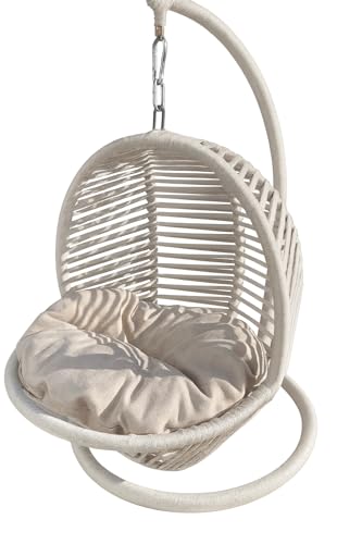 Generisch La Tahzen Katzenschaukel - Hängesessel für Katzen und kleine Hunde - 45 x 45 x 70 cm - Farbe Weiß - Handgefertigtes Haustiermöbel mit...