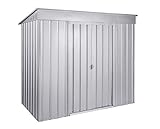 Globel Gerätehaus Pultdach Skillion 84, Silber metallic