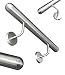 Produktbild Edelstahl Handlauf V2A 42,4mm 240K geschliffen Wandhandlauf geteilt mit runder Endkappe Halbkugel 3700 mm