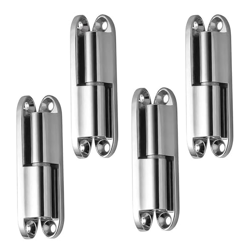 PARFCO 4 Piezas Bisagras Puertas Madera, Bisagras Plegables, Conector de Puertas, para Puertas, Ventanas, Armarios y Jardines