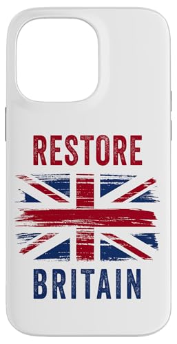 Restore Britain ? Flag UK Conservative Graphic �X�}�z�P�[�X iPhone 14 Pro Max �p