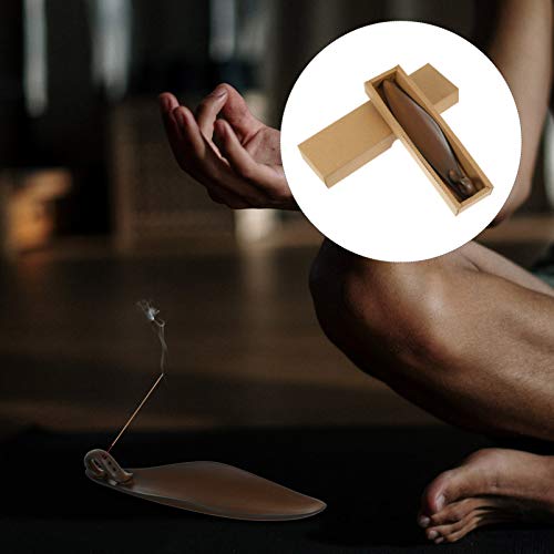 FAVOMOTO Suporte de Incenso de Cerâmica Suporte de Queimador de Incenso Estilo Barco Apanhador de Ci