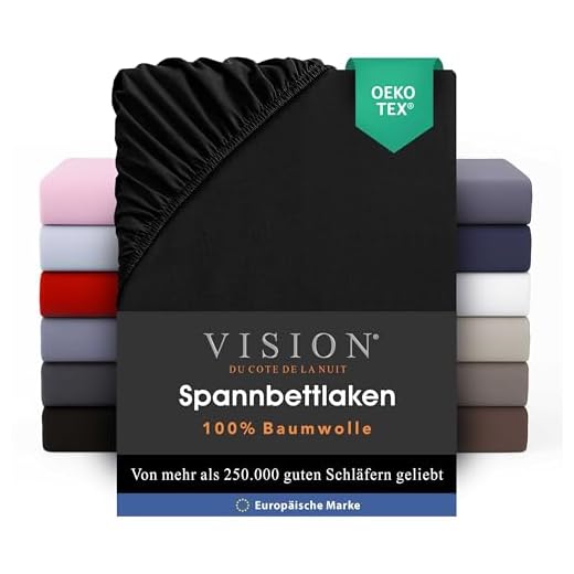 Kono Bedding Spannbettlaken - Gebürstete Mikrofaser Spannbetttuch - 30 cm Tiefe Tasche (Schwarz, 180x200cm) 6 Vision - Spannbettlaken 180x200cm - Schwarz - 100% Baumwolle