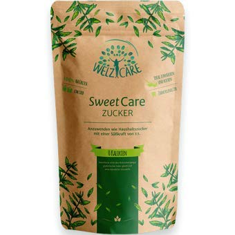 SweetCare PREMIUM Kristallzucker – 10 x 1kg - Zuckerersatz – 100% Vegan – keine Kalorien – Low Carb – mit Erythritol und Stevia – Made in Germany